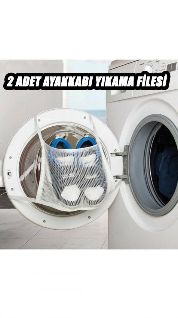 2X Pratik Ayakkabı Yıkama Filesi Kapak Bağlamalı (2ADET) ürün görseli 1