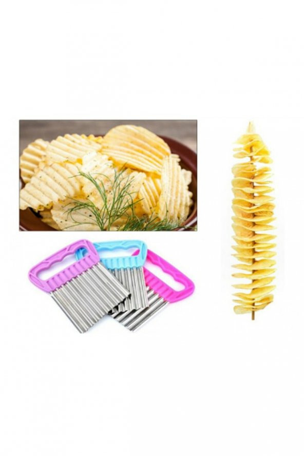 Chips Chopper Şekilli Sebze Ve Meyve Dilimleyici - Resim 3