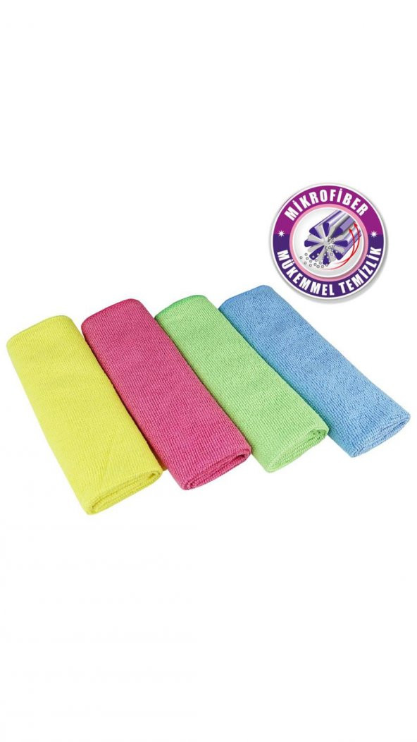 Mikrofiber Temizlik Bezi Seti - 30 x 30 Cm 4Lü Set - Resim 3