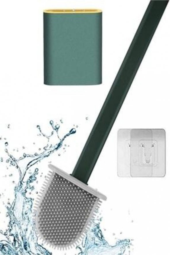 Silikon Banyo Tuvalet Klozet Fırçası Ve Tutucu Set ürün görseli 1
