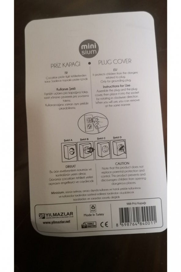 Çocuk Koruma Priz Kapağı 6 Adet - Resim 2