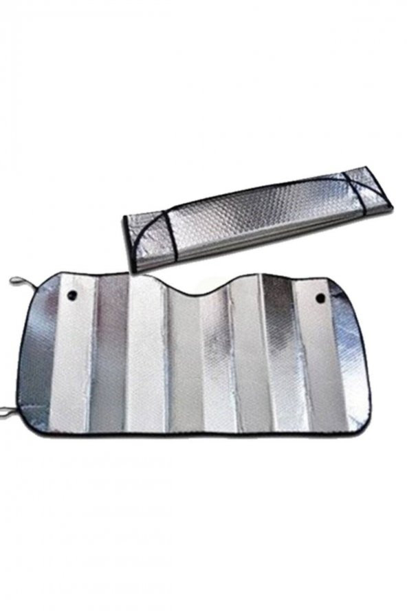Katlanabilir Parlak Oto Araba Ön Cam Güneşlik 130 Cm X 60 Cm ürün görseli 1
