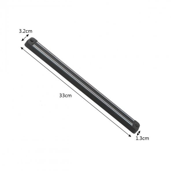 Paslanmaz Mıknatıslı Duvar Bıçak Askısı Standı 33 Cm - Resim 3