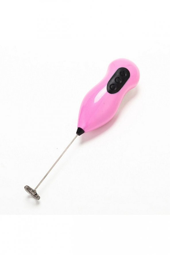 Kahve Köpürtücü Pilli Mini Mixer Kahve Süt Köpürtücü Karıştırıcı Cappucino Mikser Pembe ürün görseli 1