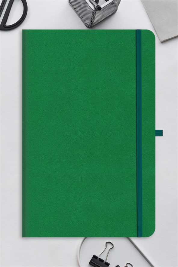 Tarihsiz Klasik Defter Rec Note 13x21 Çizgili Yeşil - Resim 2