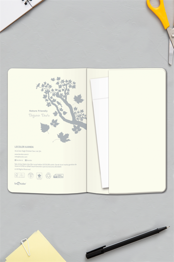 Tarihsiz Klasik Defter Rec Note 13x21 Çizgili Yeşil - Resim 7