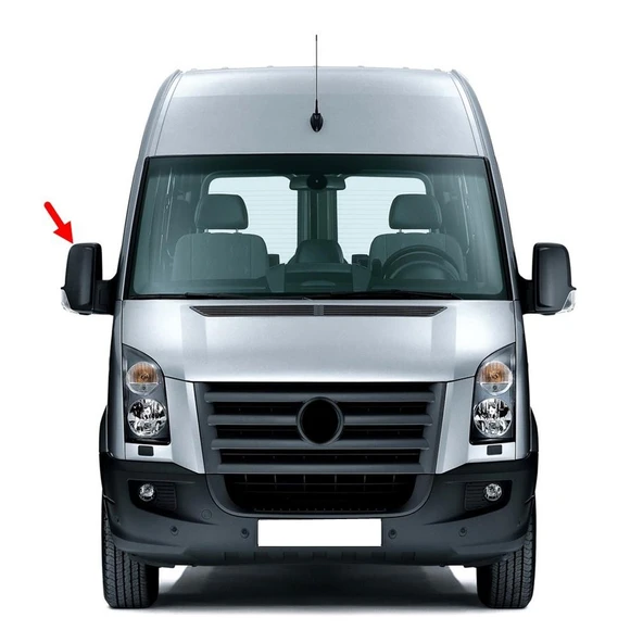 VW Crafter 2006-2016 Sağ Dikiz Aynası Camı Üst Büyük Isıtmalı 2E0857588A ürün görseli 1