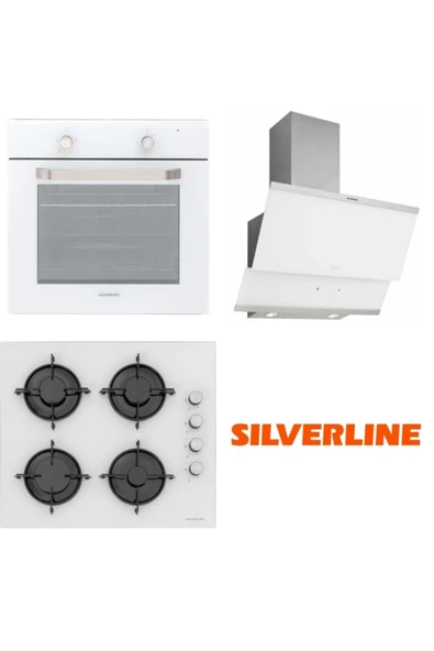 Silverline Beyaz Cam Ankastre Set Bo6275w01 - Cs5349w01 - 3420 Classy ürün görseli 1