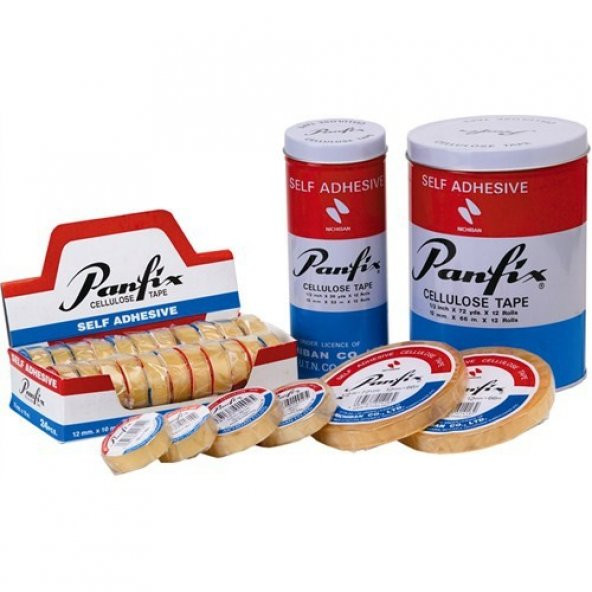 Panfix Bant 12 mm x 66 Şeffaf Bant - 12 ADET - Resim 2