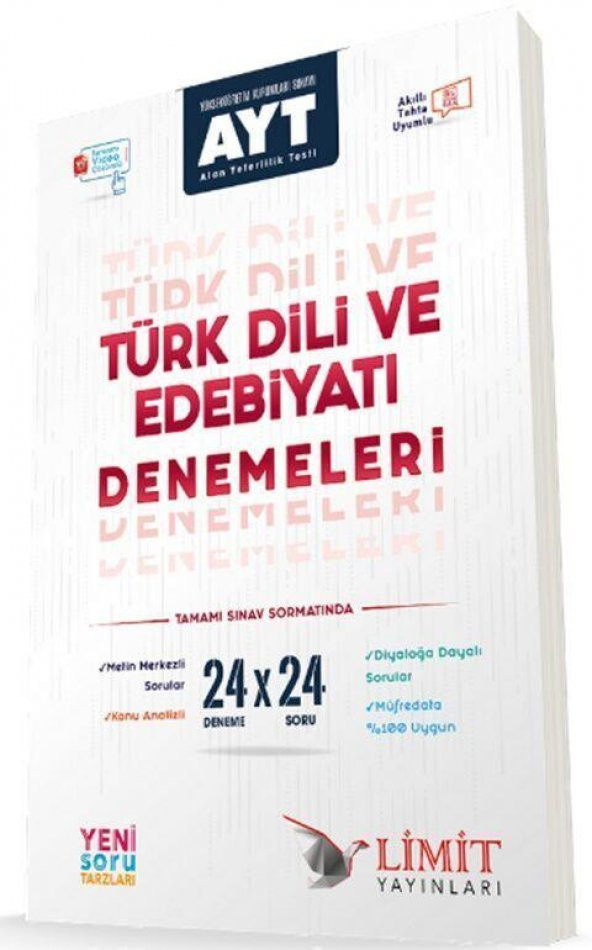 AYT Türk Dili ve Edebiyatı 24X24 Denemeleri Limit Yayınları ürün görseli 1
