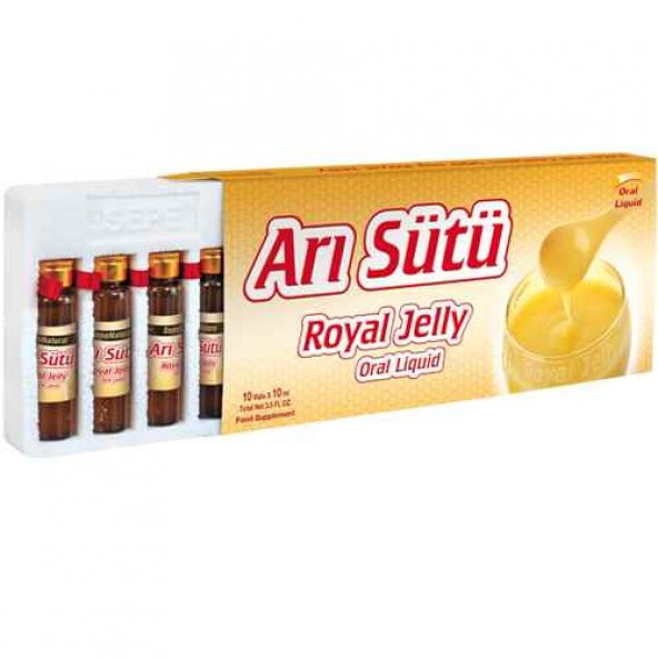 Arı Sütü 500 mg x 10 Ampul Royal Jelly Likit İçecek ürün görseli 1