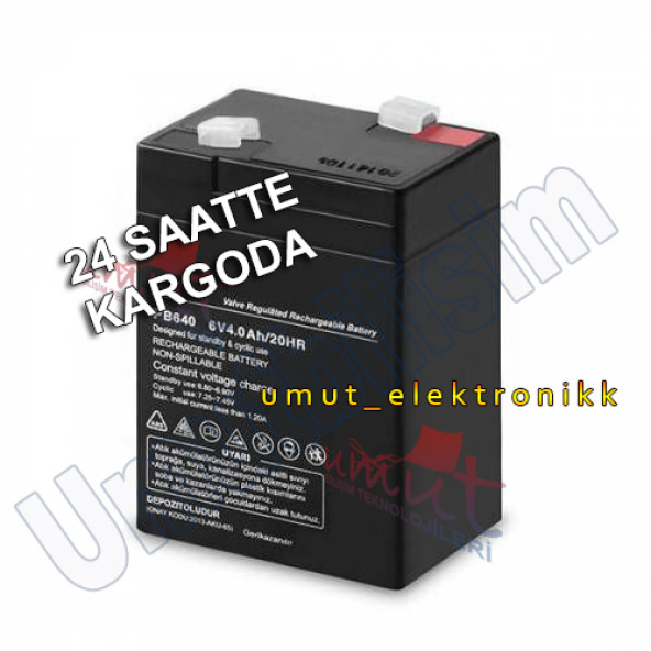 HHM - Ttec 6V 4Ah Bakımsız Kuru Akü 4 Amper 6 Volt Battery ürün görseli 1