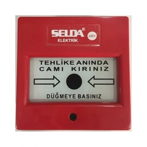 Yangın İkaz İhbar Butonu Alarm Butonu 220V (Kare) Kır Bas Kalite A+++ Hızlı Gönderi Kargo ürün görseli 1