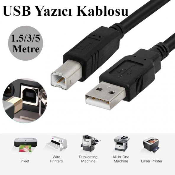 Hp Color Laserjet 2500n Usb Yazıcı Bağlantı Kablosu ürün görseli 1
