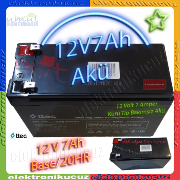12v 7ah akü 12v akü kuru akü 2022 üretim oyuncak araba aküsü ups aküsü güvenlik kamerası aküsü ürün görseli 1