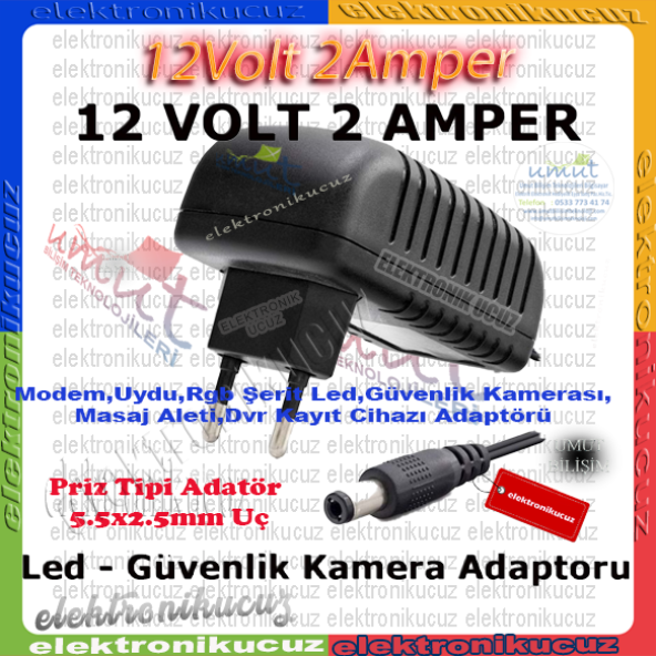 UYUMLUY ADAPTÖR 12 VOLT 2 AMPER 12V 2A - magbox UYDU ADAPTÖRÜ SMPS ürün görseli 1