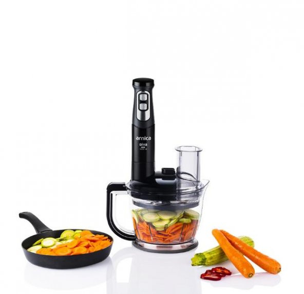 Arnica Diva Pro Rendeli El Blender Seti Siyah GH21803 - Resim 2