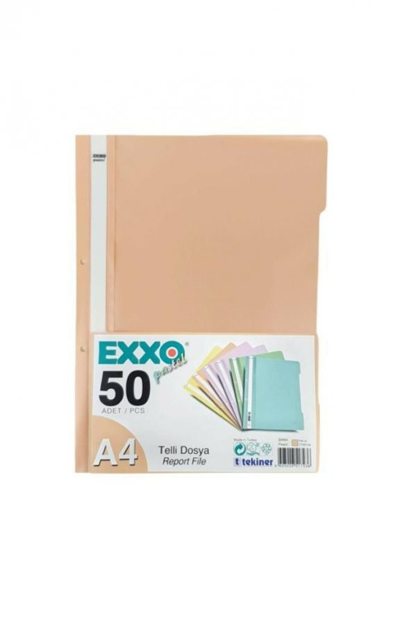 EXXO TELLI DOSYA SOMON PASTEL 50 LI ürün görseli 1