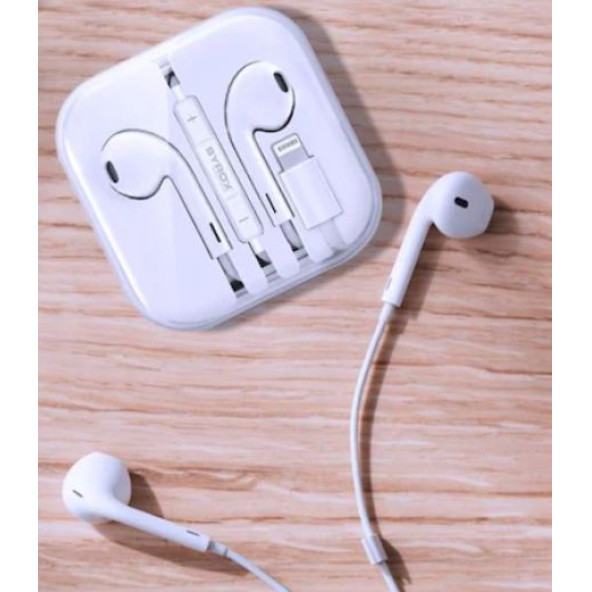 K22 IPHONE APPLE İOS UYUMLU KABLOLU KULAKLIK KULAK İÇİ LİGHTNİNG GİRİŞLİ MODELLERE ürün görseli 1