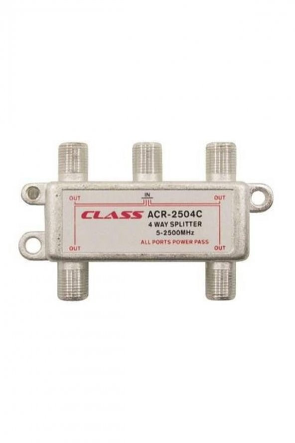 4 Girişli Uydu Dağıtıcı Splitter ACR-2504C 4 Way Splitter 5-2500Mhz Ports Power Pass ürün görseli 1