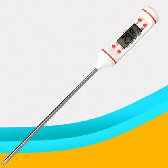 Dijital Yemek Gıda Mutfak Termometre Sıcaklık Ölçer Tp-101  (BEYAZ) ürün görseli 1