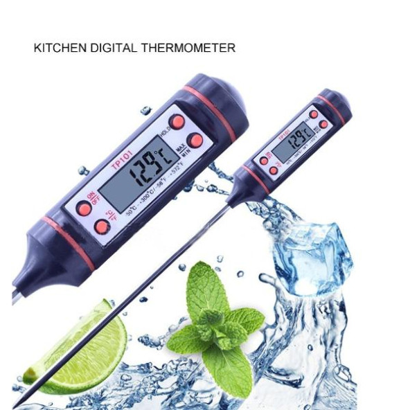 Taşınabilir  TP101 LCD Ekranlı Dijital Arac Klima Termometre Sıcaklık Su Süt Yogurt Sıvı Sıcaklık Ölçer ürün görseli 1