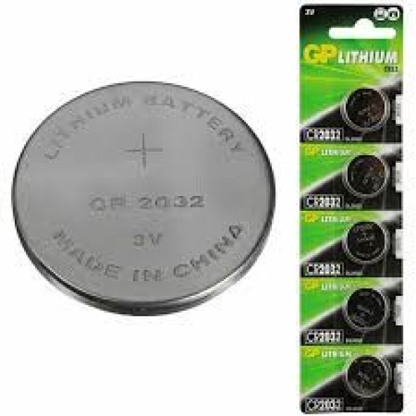 5 ADET GP CR2032 CR 2032 Lithium CELL Battery 3V 3 VOLT CR2032 DL2032 GP 2032 3V Lithium Para Pil ürün görseli 1