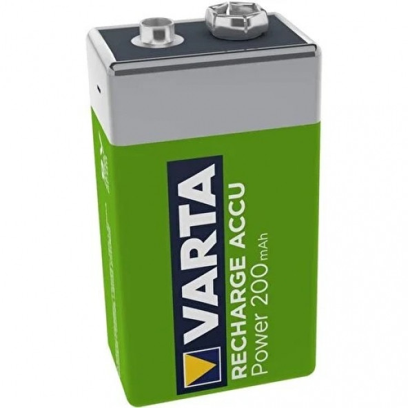 9 Volt 200mah Şarj Edilebilir 9 Volt Kare Pil - VARTA 9 VOLT - 200 MAH ŞARJLI PİL 9 Volt Şarjlı Pil ürün görseli 1