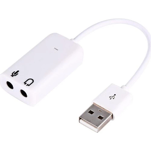 7.1 3.5mm USB Ses Kartı , Usb Ses Kartı 7.1 Virtual 3D Harici , 7.1 USB Ses Kartı (Usb To Soundcard) ürün görseli 1