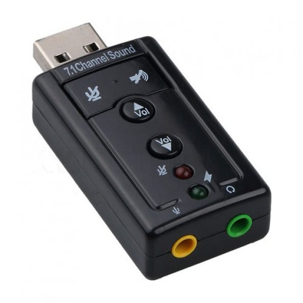 7.1K Usb Ses Kartı 7+1 Ses Kontrollü ürün görseli 1