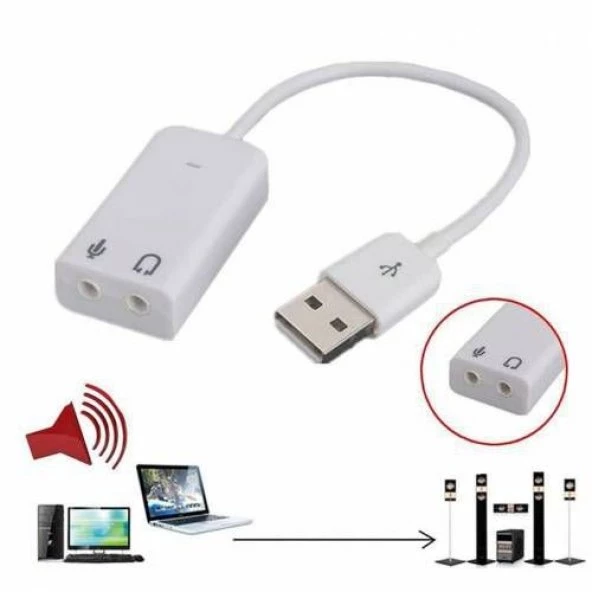Yeni Model 7.1 Ses Kartı 3.5mm USB Ses Kartı Laptop Uyumlu 2024 Sonu Ürünü! SeS kARTI bOZUK OLANLAR için harika bir ürün ürün görseli 1