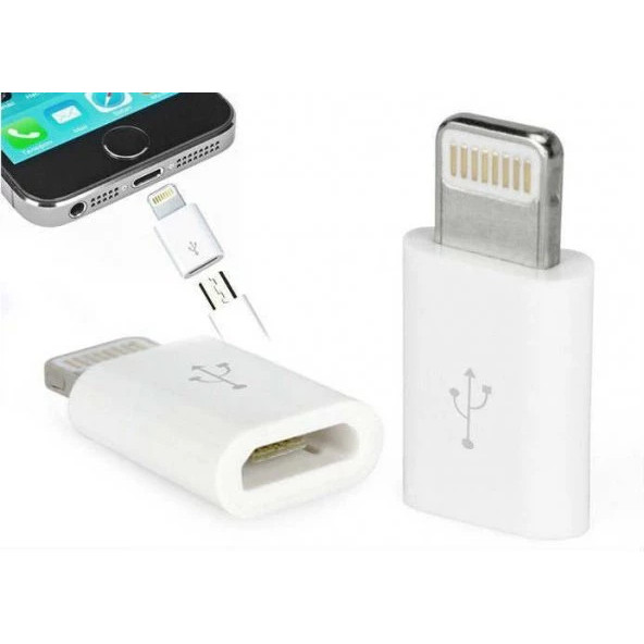 Mikro Usb Uç Girişten İphone a Dönüştürücü Otg Çevirici MİKRO USB GİRİŞ İPHONE ÇIKIŞA CEVİRİCİ ürün görseli 1