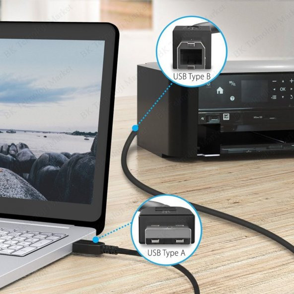 Hp Laserjet 1300n Usb Yazıcı Bağlantı Kablosu ürün görseli 1