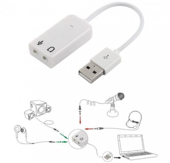 7.1 Kablolu Ses Kartı Notebook Pc Mac Apple Mac Uyumlu ürün görseli 1