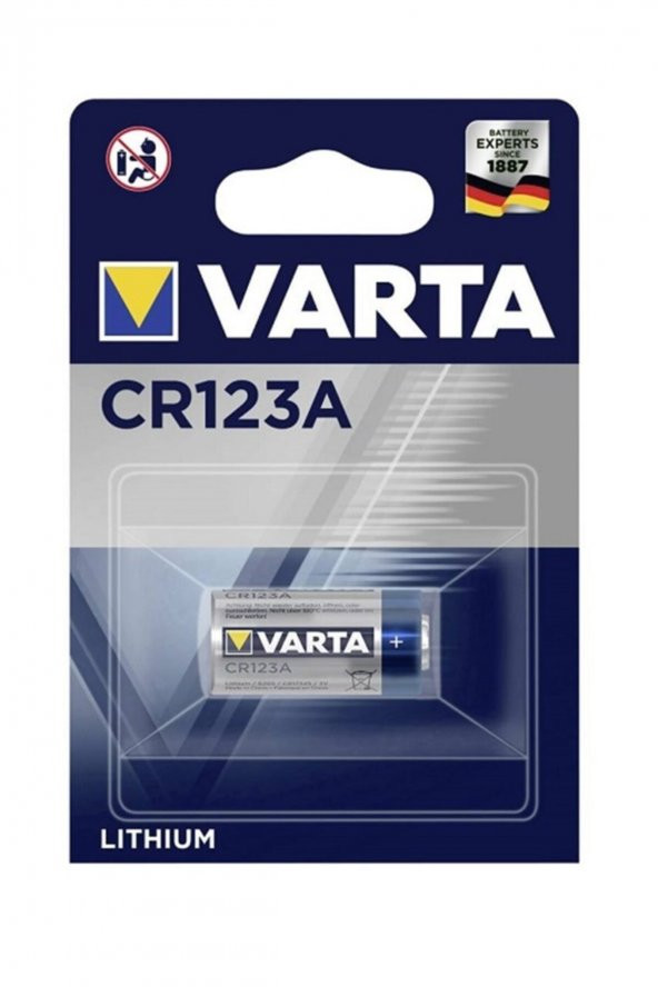 3VOLT LİTYUM PİL VARTA CR123A 3 VOLT LİTHİUM PİL - Varta CR123A 3 Volt Lityum Pil Tekli ürün görseli 1