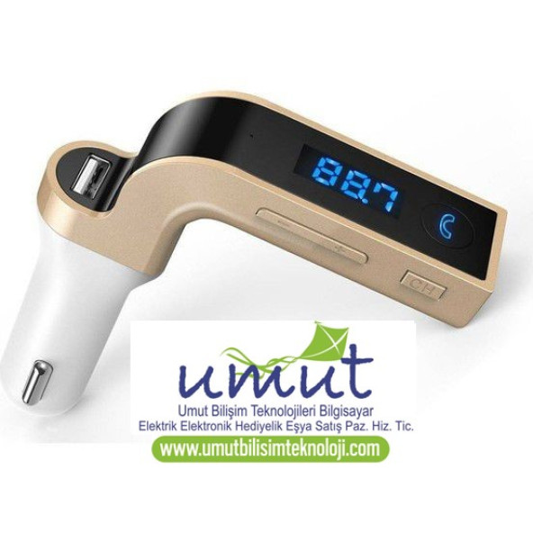 2024 Yeni Model Bluetooth 4.1 Araç Kiti Car G7 Fm Transmitter Çakmaklık Girişli Mp3 Çalar Usb Aux ürün görseli 1