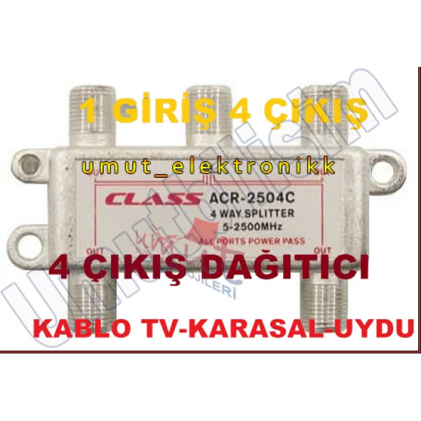 4 Lü Kablo Tv Uydu Anten Çoklayıcı Spliter 4 LÜ Splitter Anten Dağıtıcı - Uydu Çoklayıcı ürün görseli 1