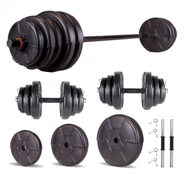 Ecgspor HERO Serisi 65 KG Dambıl Seti ve HSeti Ağırlık Fitness Seti ürün görseli 1