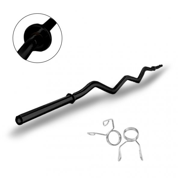 ECG SPOR Siyah Z Bar 120 Cm ürün görseli 1