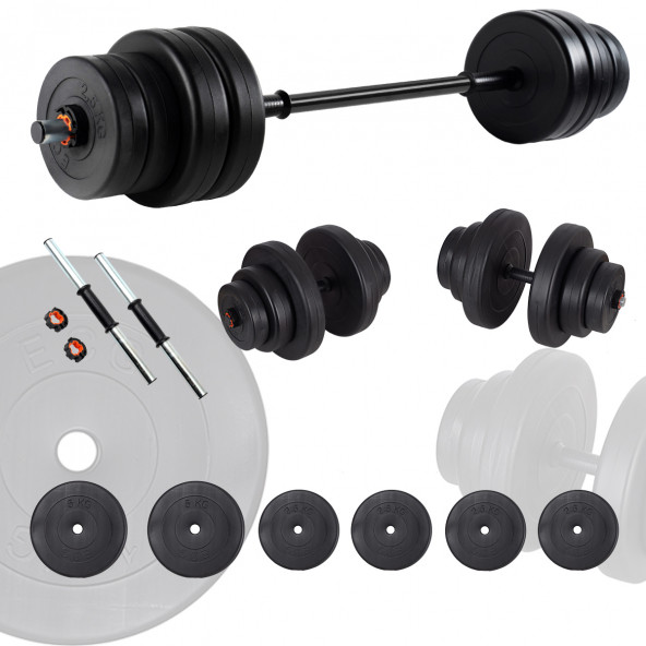 Ecgspor 25 KG Halter Seti ve Dambıl Seti Ağırlık Fitness Seti ürün görseli 1