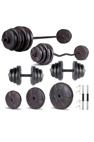 Ecgspor HERO Serisi 98 KG Z BAR Dambıl Seti ve Fitness Ağırlık Seti ürün görseli 1