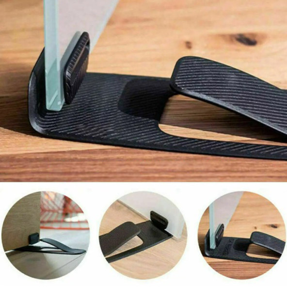 Porsima Yapışkanlı Kapı Stoperi 2'li Kapı Durdurucu Plastik Kapı Altı Takozu - Resim 4