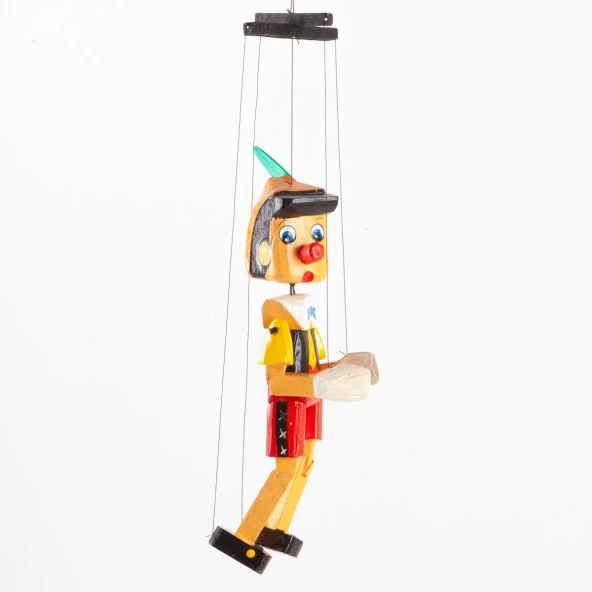 Ahşap Pinokyo Kukla 25 cm - Resim 2