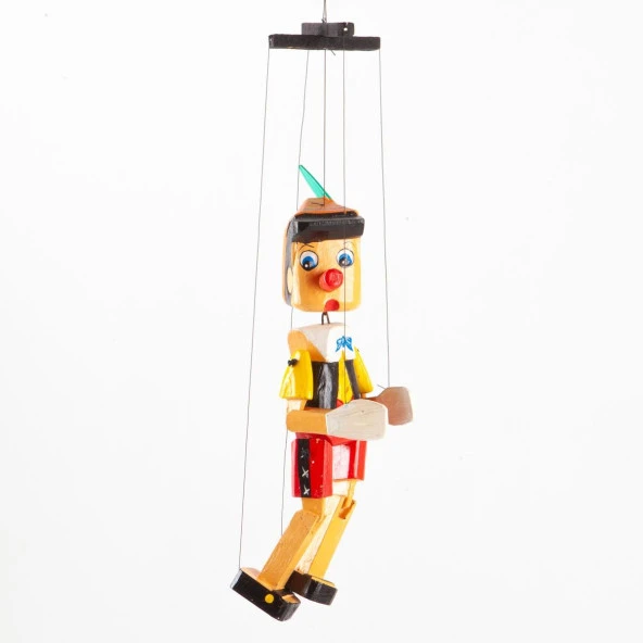 Ahşap Pinokyo Kukla 25 cm - Resim 3