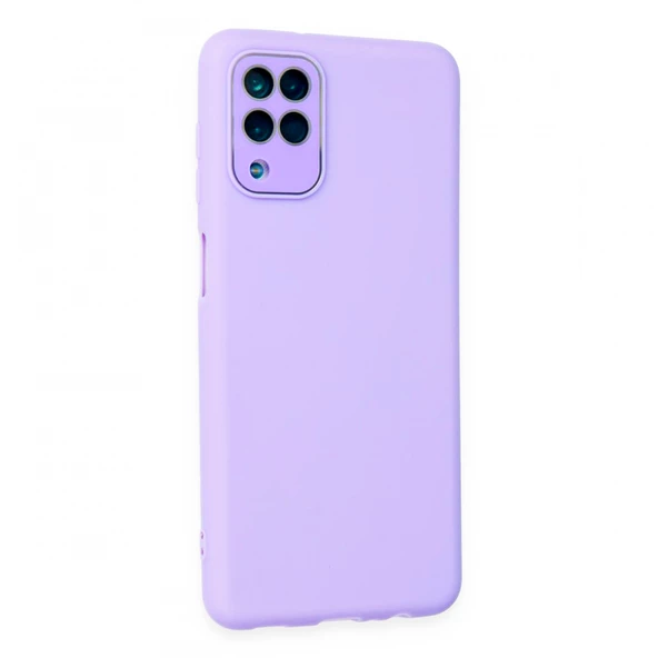FitCase Samsung Galaxy A22 Glass Kamera Korumalı Lansman Silikon Kapak - Resim 5