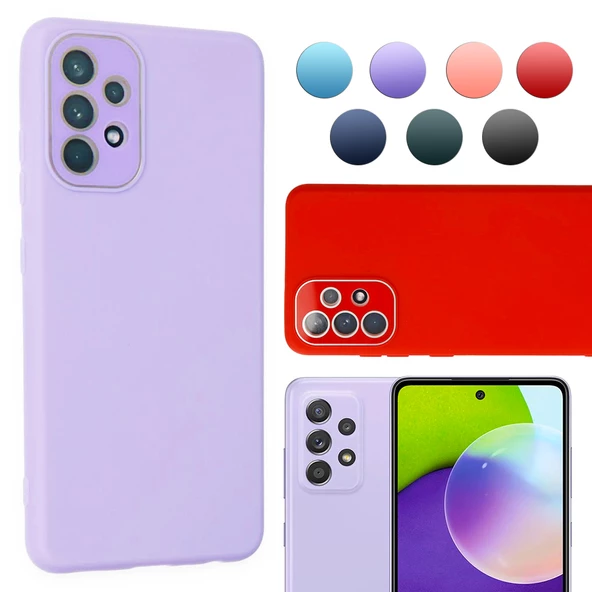 FitCase Samsung Galaxy A53 5G Glass Kamera Korumalı Lansman Silikon Kapak ürün görseli 1