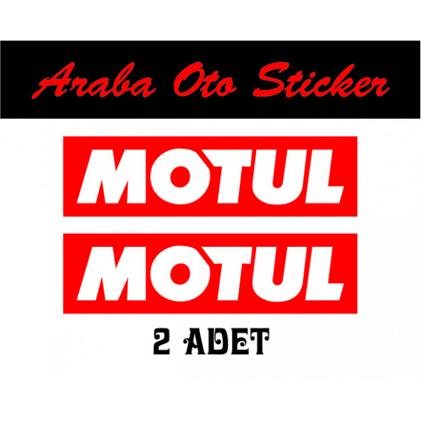 Motul Yağ Sticker 2 Adet 15X4 cm ürün görseli 1