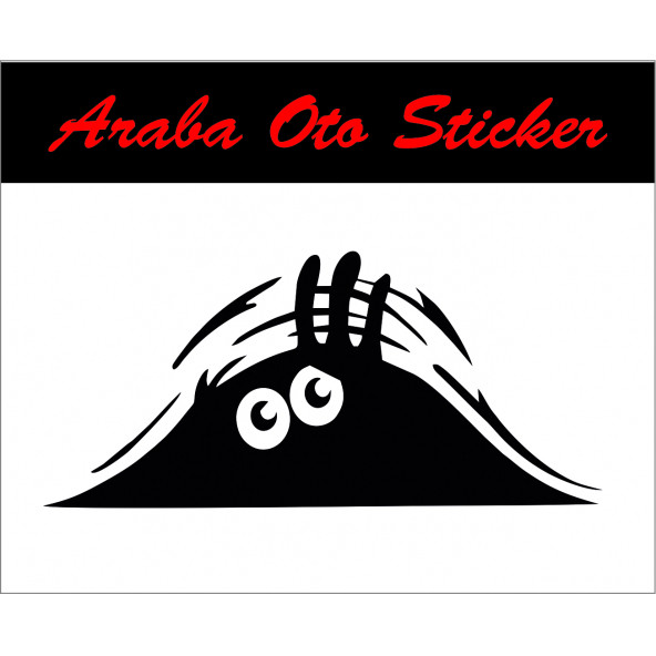 BAGAJDAN BAKAN ADAM OTO STICKER ürün görseli 1
