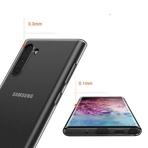 Galaxy Note 10 Şeffaf Süper Silikon Kılıf - Resim 7