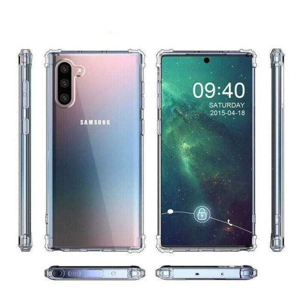 Galaxy Note 10 Kılıf Köşeleri Airbagli Kamera Korumalı Silikon - Resim 2